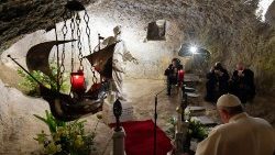 03-04-2022 Viaggio Apostolico a Malta - Visita alla Grotta di San Paolo