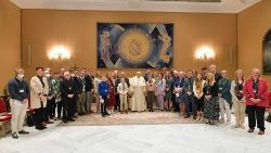 Pope Francis with a delegation of the Global Researchers Advancing Catholic Education Project before Wednesday's General Audience