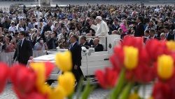 教皇フランシスコによる一般謁見　2022年4月20日　バチカン・聖ペトロ広場