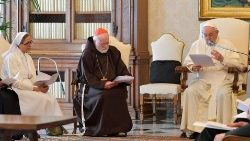 教皇フランシスコ、教皇庁未成年者保護委員会との集い　2022年4月29日