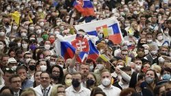 Pèlerins slovaques reçus par le Pape François en salle Paul VI