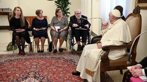 Pope Francis meeting members of the International Federation of Catholic Pharmacists