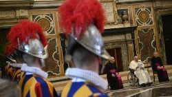 Guardie Svizzere durante una udienza papale