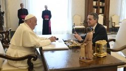 Papa Francesco in udienza con il presidente della Confederazione Svizzera  Ignazio Cassis