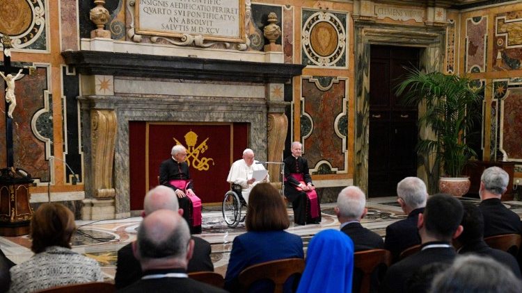 Pope Francis speaks to moral theologians