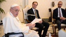 El Papa habló esta mañana con los rectores de trece universidades del Lacio y Roma