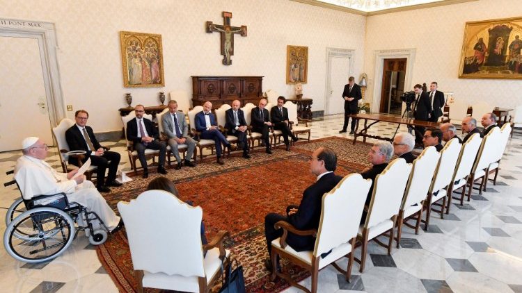 Pope Francis addresses the rectors of the universities of Lazio