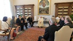 Pope Francis meeting editors of Jesuit magazines
