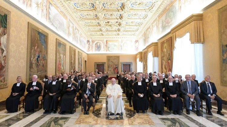 Pope Francis meets  Brothers of the Christian Schools