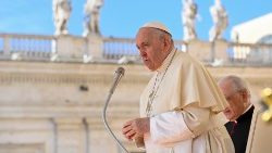 教皇フランシスコ　2022年5月25日の一般謁見で　バチカン・聖ペトロ広場