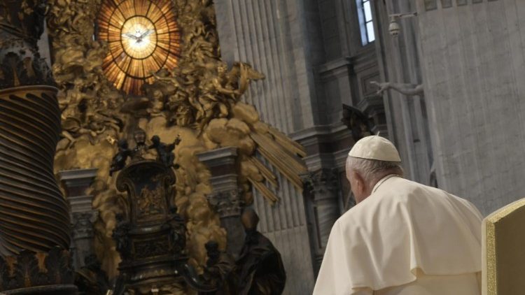 Pope Francis in St Peter's Basilica, Pentecost 2022