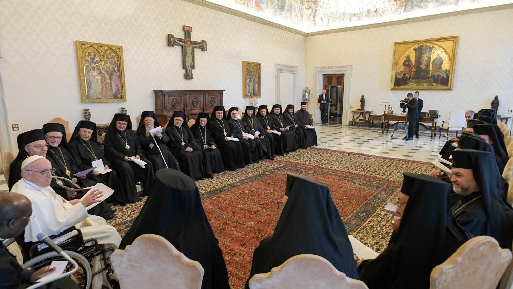Stretnutie pápeža Františka s členmi Synody grécko-melchitskej cirkvi (20. júna 2022)