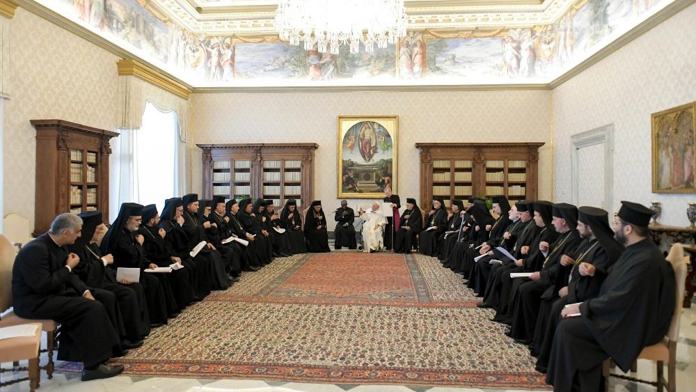 Stretnutie pápeža Františka s členmi Synody grécko-melchitskej cirkvi (20. júna 2022)