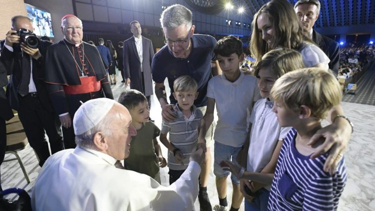 Papst Franziskus beim Festival für die Familien