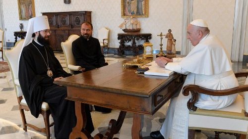 Le Pape rencontre le métropolite orthodoxe russe Antonij