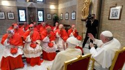 Visita dos novos cardeais ao Papa emérito Bento XVI