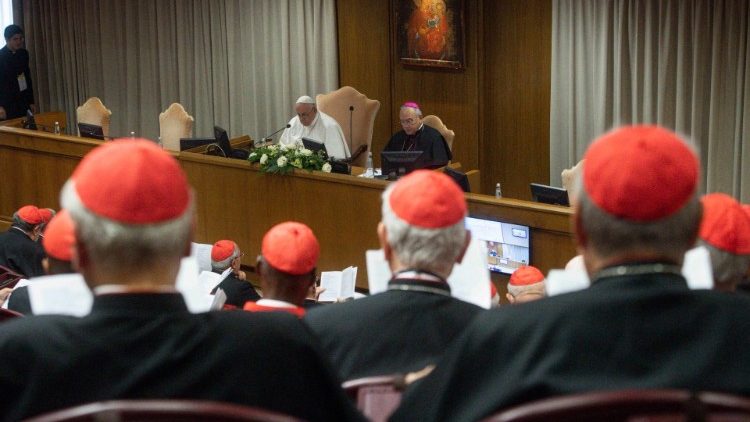 Meeting of the Cardinals with Pope Francis to discuss Praedicate Evangelium