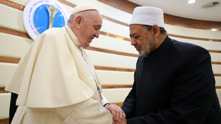 Папа Францішак і шэйх Ахмад Аль-Таеб