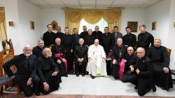 Папа Франциск на встрече отцами-иезуитами в Нур-Султане (15 сентября 2022 г.)