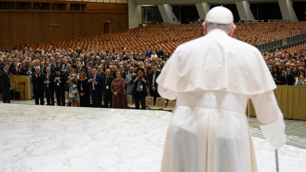 El Papa, durante su encuentro con Deloitte