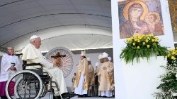 Pope Francis invokes the Queen of Peace during Angelus in Matera