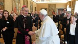 Pope Francis holds an audience with French administrators