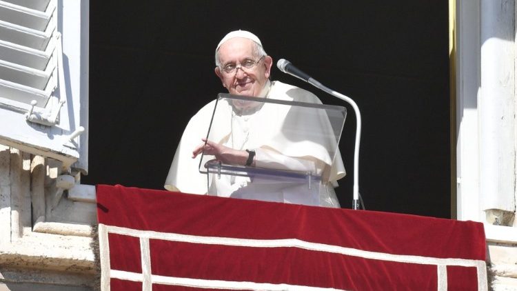 Pope Francis prays the Angelus on 1 November 2022