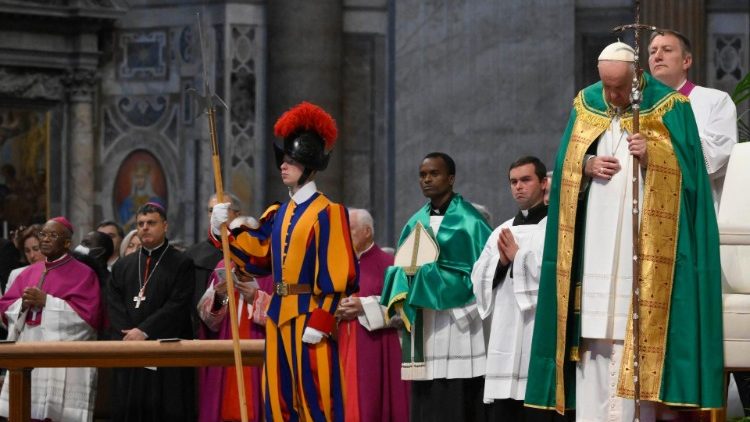 Un momento della celebrazione nella Basilica vaticana (13-11-2022)