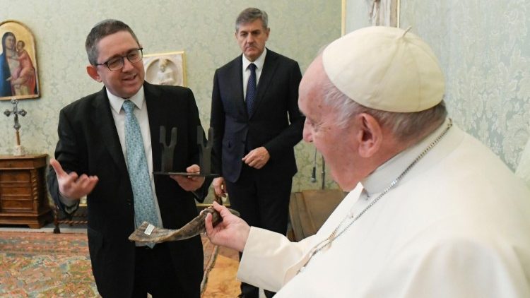 Zdjęcie ze spotkania rabina Stofenmachera z Papieżem
