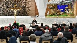 Première prédication de l'Avent 2022 en salle Paul VI, vendredi 2 décembre. 