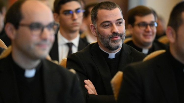 Seminaristi della diocesi di Roma ad un'udienza con Papa Francesco lo scorso dicembre