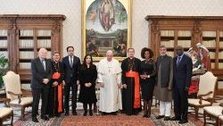 Папа з членамі журы Прэміі Заіда за чалавечае братэрства