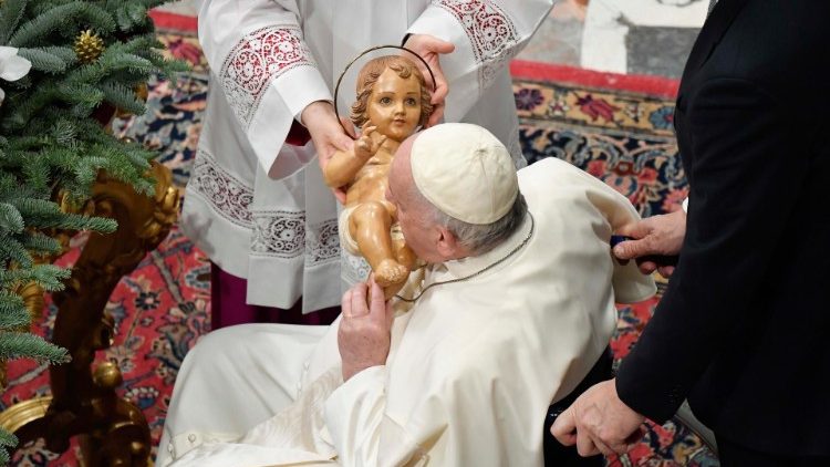 Papież Franciszek podczas uroczystości Objawienia Pańskiego