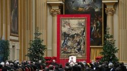 Vœux du Pape au corps diplomatique, en salle des bénédictions, le 9 janvier 2023.