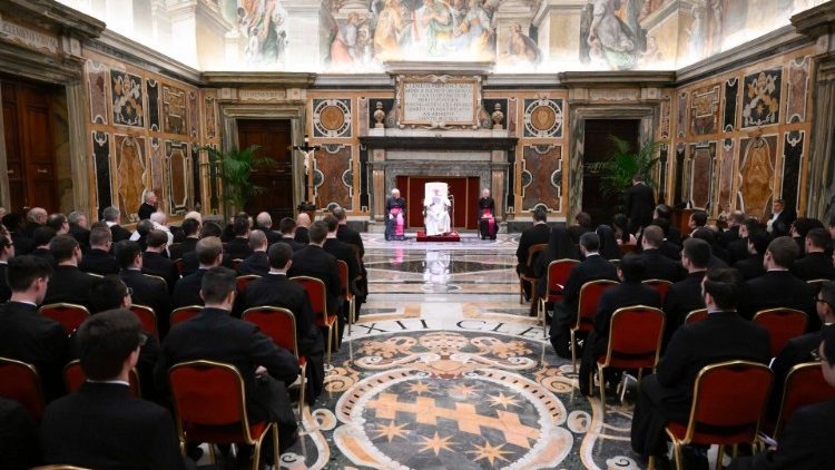 Pope Francis addressing the Pontifical North American College in Rome 