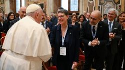 Pope Francis greets Italian Radiographers