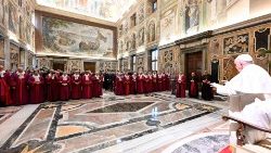 Папа Франциск на аудиенцията с членовете на Трибунала на Рота Романа, 27 ануари 2023