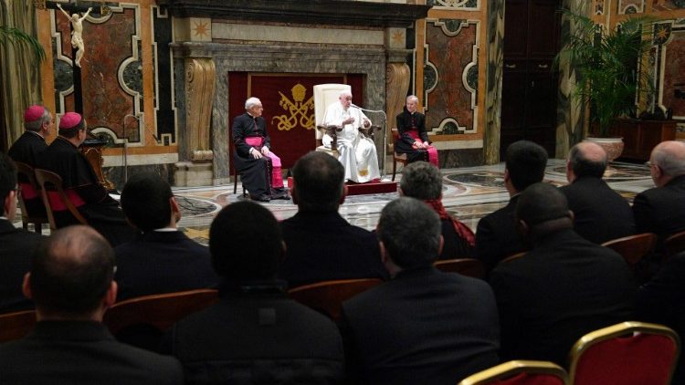 Popiežius priėmė kunigų grupę iš Barselonos arkivyskupijos
