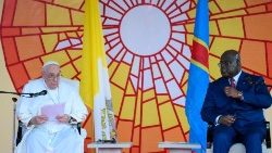Падчас выступлення Папы перад палітычным істэблішментам Дэмакратычнай Рэспублікі Конга