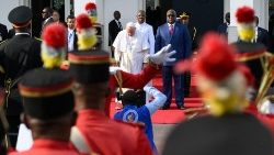 Papa Francisc la Kinshasa, în R. D. Congo.