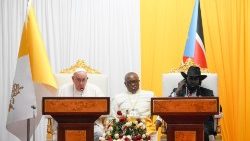 Prvi dan apostolskog putovanja u Južni Sudan - susret s vlastima u predsjedničkoj palači
