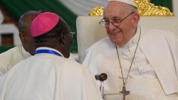 Papa Francisco no encontro com os Bispos, os Sacerdotes, os Diáconos, os Consagrados, as Consagradas e os Seminaristas na Catedral de Santa Teresa em Juba, Sudão do Sul