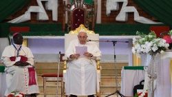 Сустрэча Папы з духавенствам Паўднёвага Судана