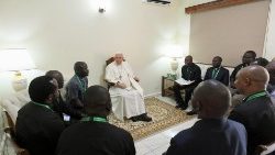 Setkání s jezuity během poslední apoštolské cesty papeže Františka do Konga a Jižního Súdánu