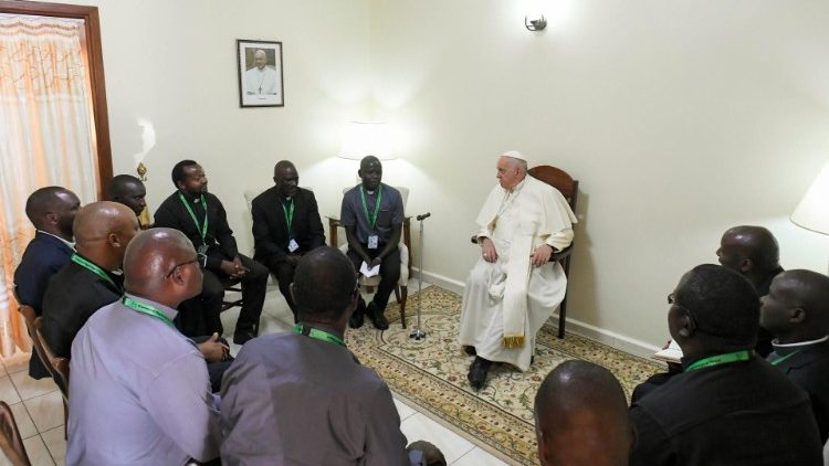 Popiežiaus Pranciškaus susitikimas su jėzuitais Džuboje (Pietų Sudanas)