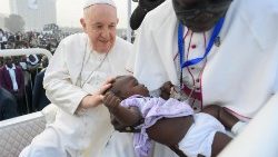Pope Francis celebrates Mass during 2023 Apostolic Visit to Africa
