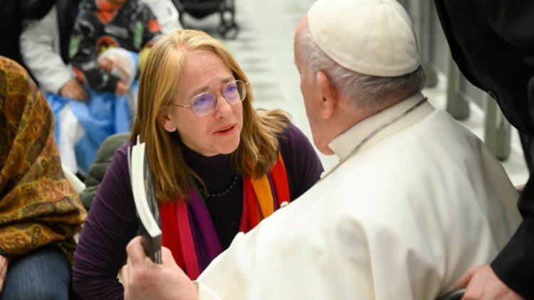 María Teresa Téramo saluta il Papa