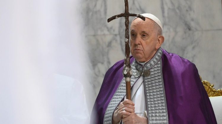 Папа Франциск по време на литургията за Пепеляна сряда, 22.02.2023