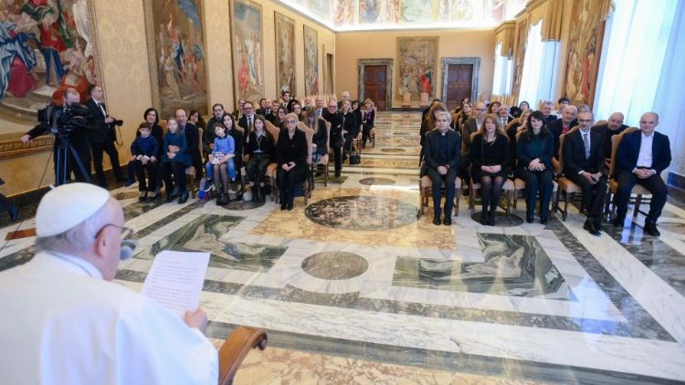 L'udienza di Papa Francesco con i redattori del programma televisivo "A Sua immagine"