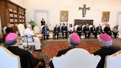 Pope Francis meeting with members of "Misión América" from Spain